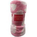 Valentine's Day Heart-Themed Throw Blanket – Ultra Plush, Soft, Cozy, and Luxurious Fleece, 50" x 60"