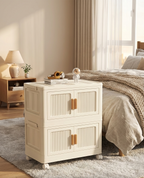 2-6 Layer Foldable Rolling Storage Bin Cabinet