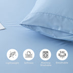 Kasentex Spring All Season Deep Pocket Fitted Sheet Set with Pillowcases, Room Decor, Graduation Gifts
