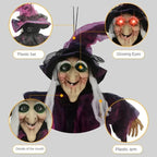 Animated Halloween Witch Decor with Sound and Glowing Eyes