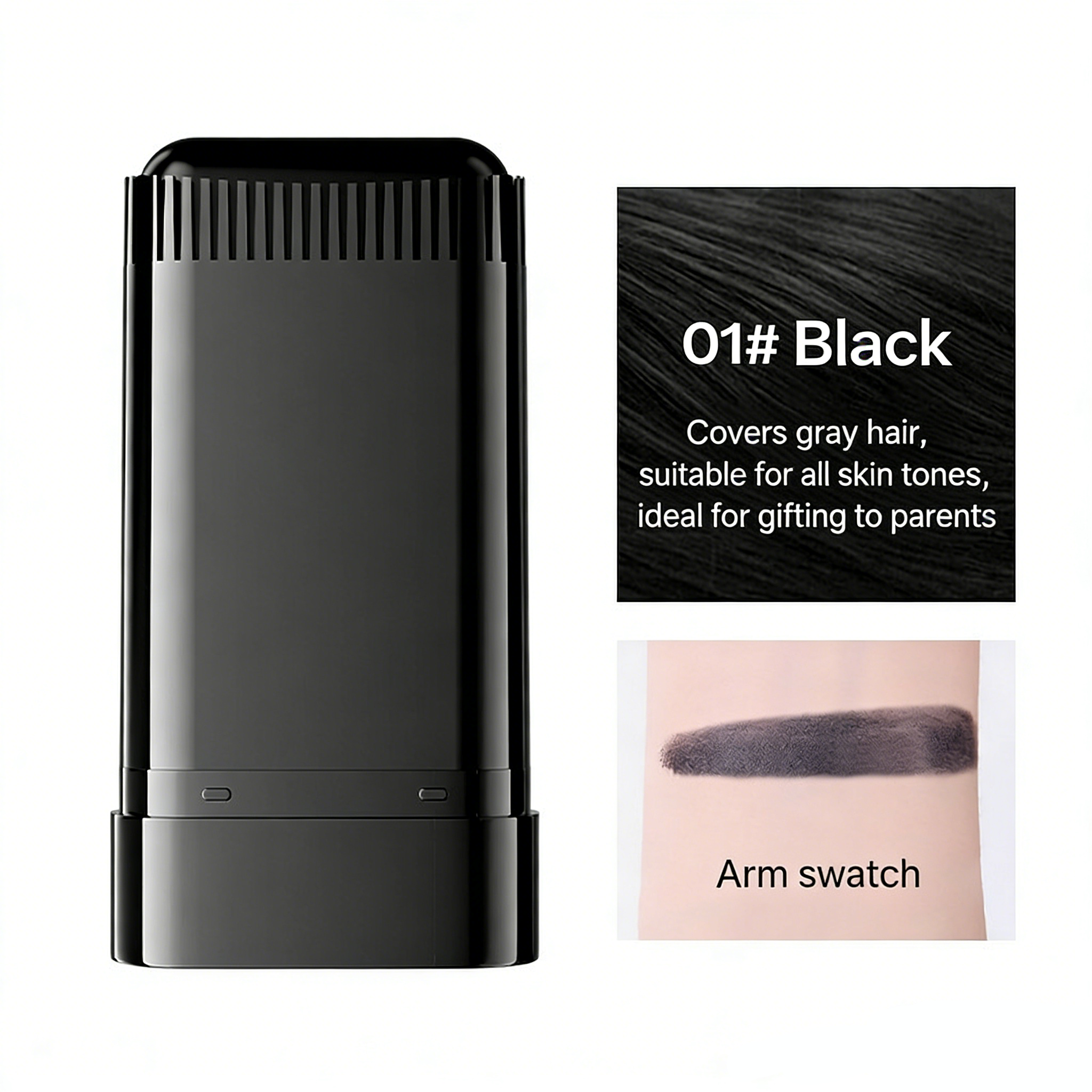 Touchup Pro Stick – Instant Grey Coverage & Natural Black Shine