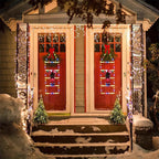 Climbing Santa LED Ladder Lights  - 1m Festive Holiday Decoration for Indoor & Outdoor Use, 8 Lighting Modes, Remote Controlled