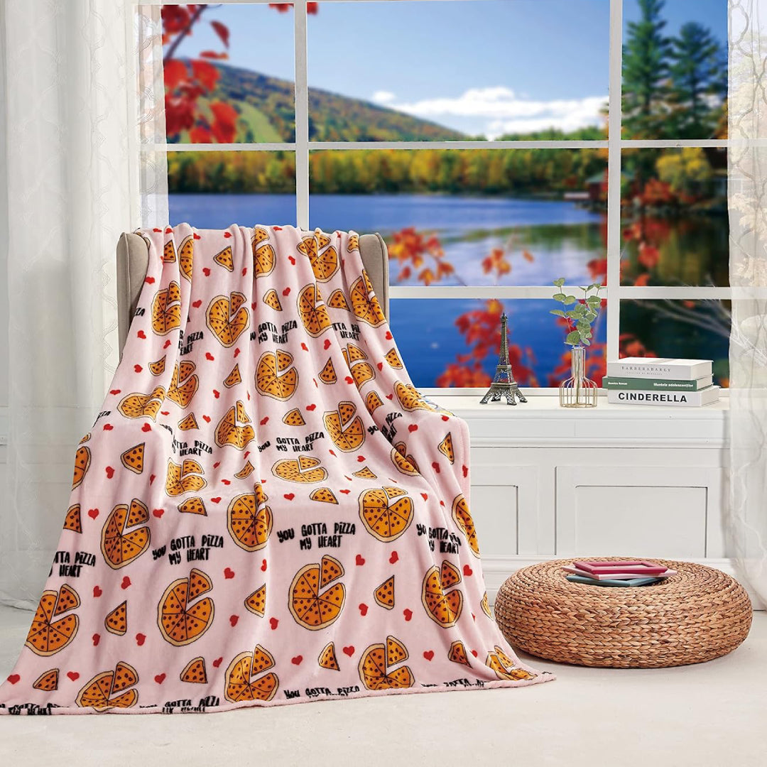 Valentine's Day Heart-Themed Throw Blanket – Ultra Plush, Soft, Cozy, and Luxurious Fleece, 50" x 60"