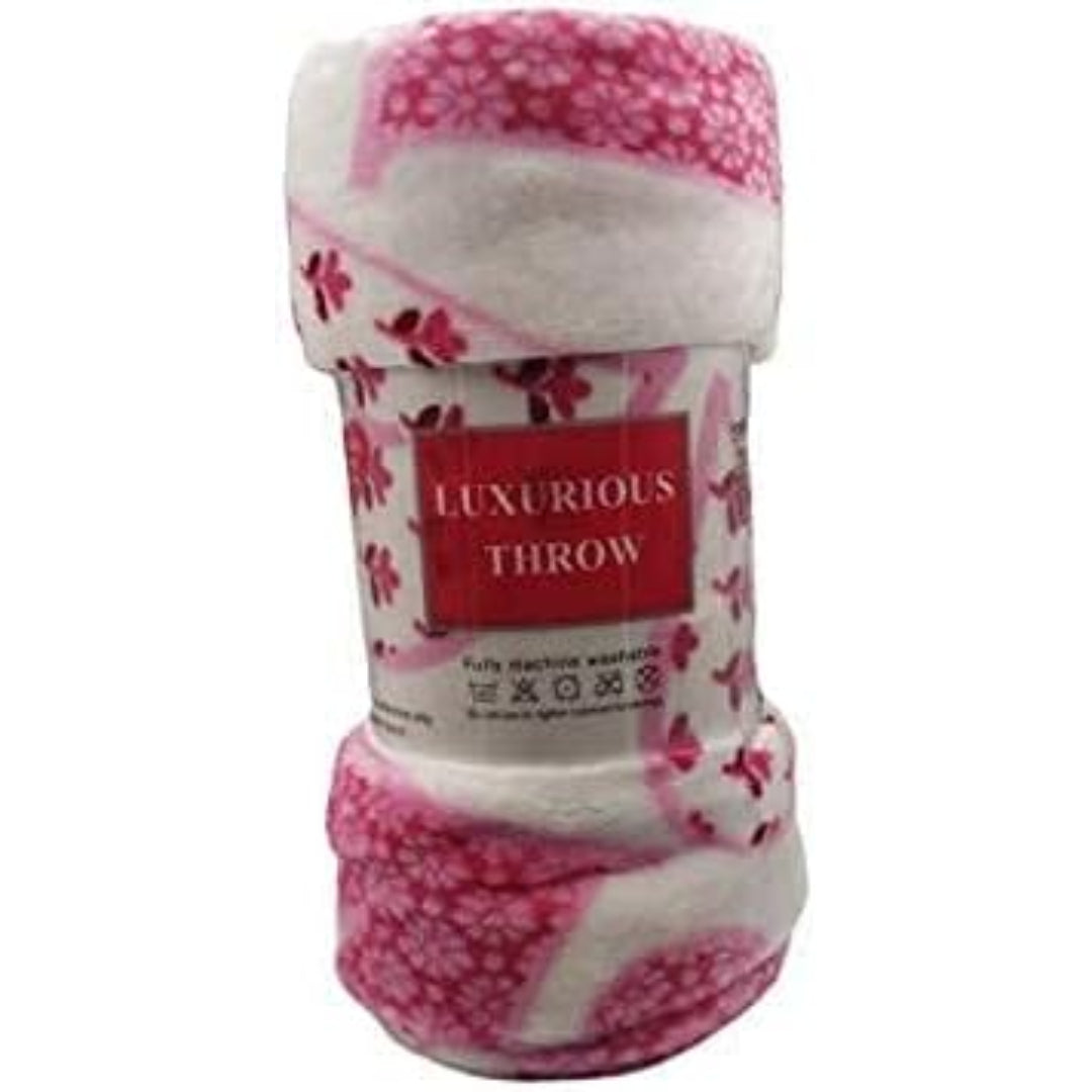 Valentine's Day Heart-Themed Throw Blanket – Ultra Plush, Soft, Cozy, and Luxurious Fleece, 50" x 60"