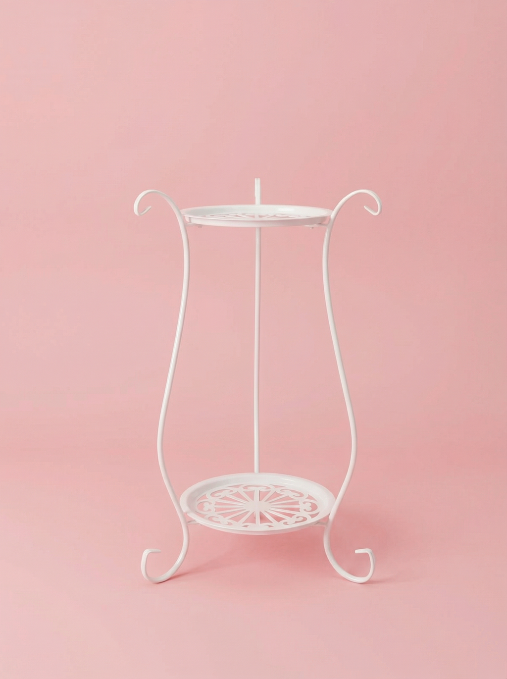 Two-Tier Metal Plant Stand – Double Layer Iron Flower Rack for Indoor & Outdoor Plants