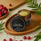 Grass-Fed Beef Tallow Balm with Raw Honey, Natural Skin Moisturizer