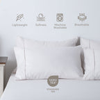 Kasentex Spring All Season Deep Pocket Fitted Sheet Set with Pillowcases, Room Decor, Graduation Gifts