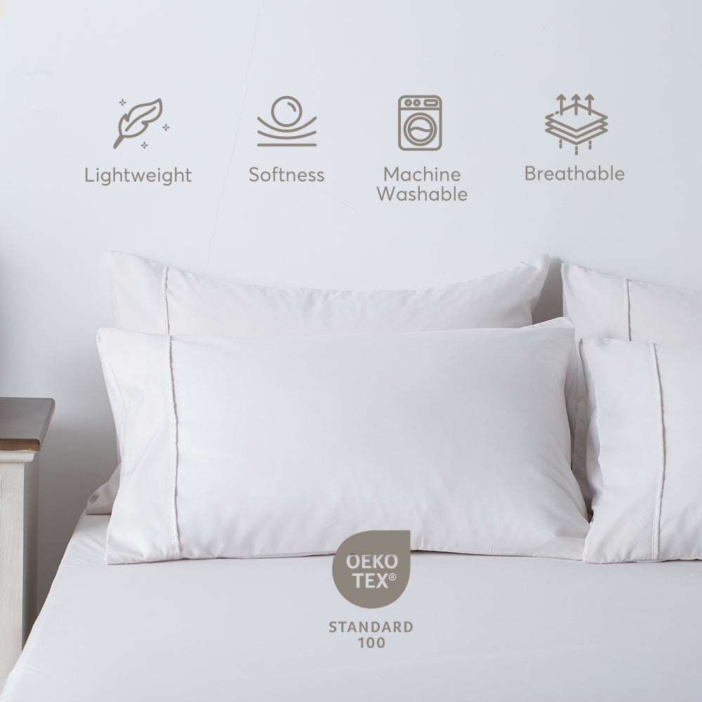 Kasentex Spring All Season Deep Pocket Fitted Sheet Set with Pillowcases, Room Decor, Graduation Gifts