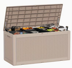 75 Gallon Heavy-Duty Outdoor Deck Box - Waterproof, Lockable