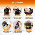 Electric Salt & Pepper Grinder Set – 2 Pack Automatic Spice Mills