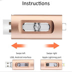 Portable 4-in-1 Memory Stick MFi Certified High Speed Data Transfer Flash Drive