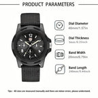 Men's Nylon Casual Sport Quartz Wrist Watch
