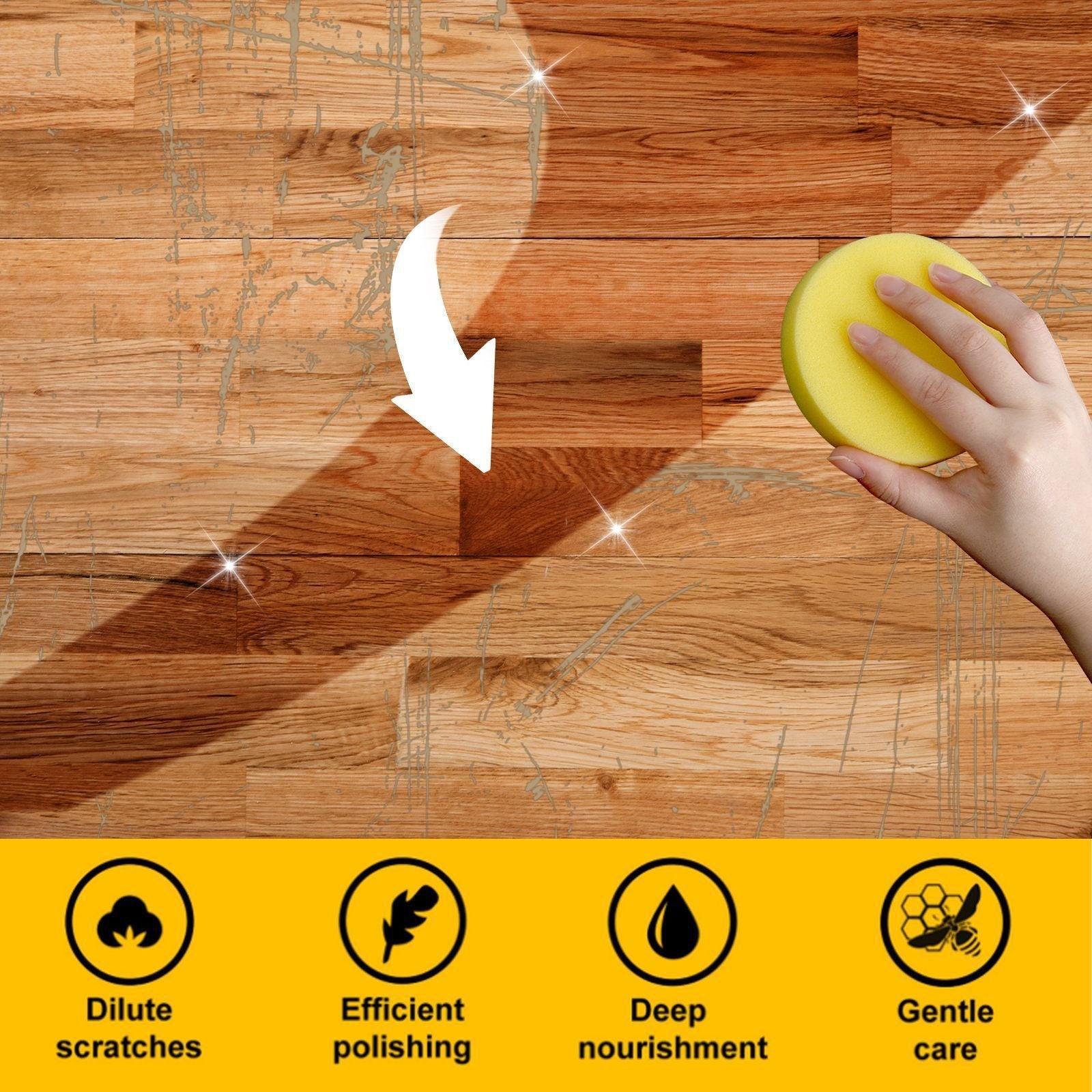 Natural Beeswax Wood Polish and Conditioner for Daily Furniture Maintenance