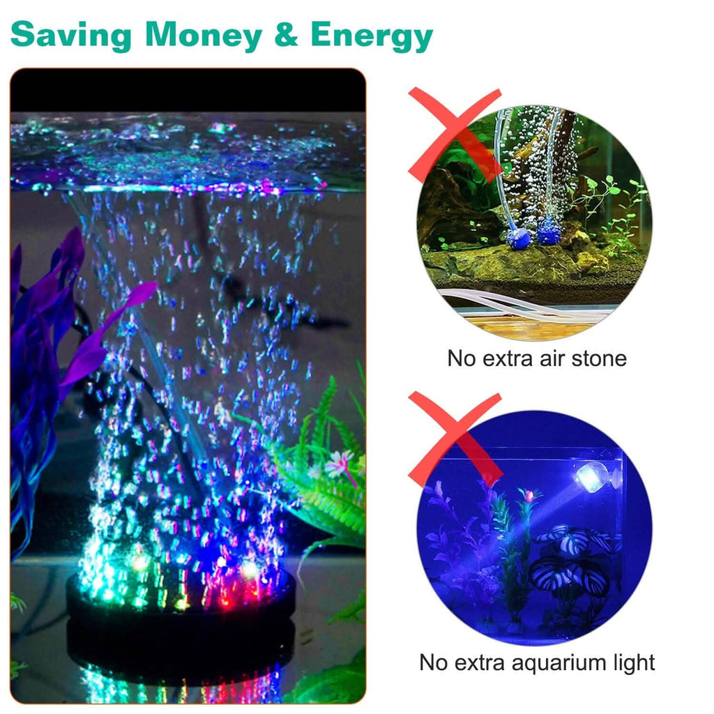 4in Multi-Colored LED Aquarium Air Bubble Lamp