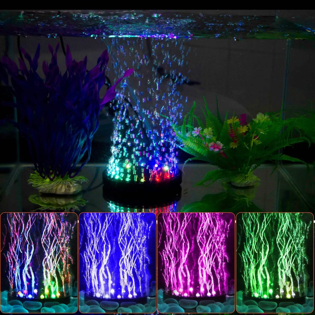 4in Multi-Colored LED Aquarium Air Bubble Lamp