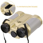 4x30 Kid Toy Night Vision Binoculars with Pop-Up LED Light