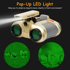 4x30 Kid Toy Night Vision Binoculars with Pop-Up LED Light