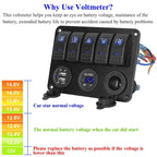 5 Gang Marine Panel Switch