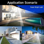 5 Heads Solar 300 LED Light Outdoor Motion Sensor Waterproof Wide-angle Illumination Wall Lamp