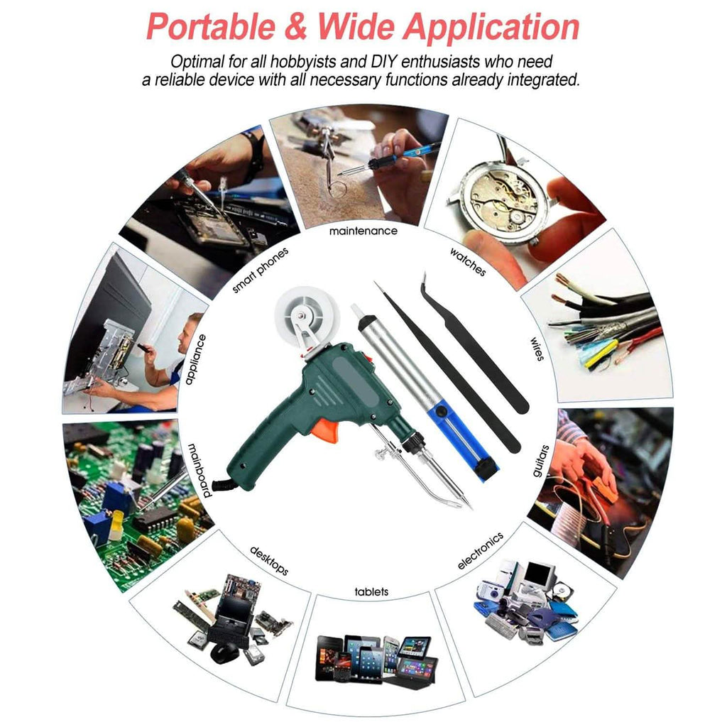 5-in-1 Automatic Hand-Held Soldering Iron Gun Kit