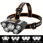 5 LED Headlamp High Lumens Super Bright Outdoor Headlight