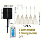 5-Pack: 450 LED Solar Starburst Sphere Lights