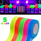 5-Pack:  Fluorescent Light Tape for Party Decorations, Birthdays & Crafts