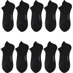 5-Pairs: Casual Ankle Boat Socks With Towel Bottom
