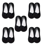 5-Pairs: Low Cut No Show Socks for Women - Invisible, Non Slip, Breathable, Moisture Wicking
