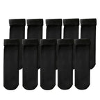 5-Pairs: Ultra-Soft Plush Lined Thermal Socks - Comfy Mid Tube Socks