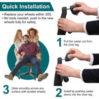 5-Piece: Office Chair Wheels Replacement
