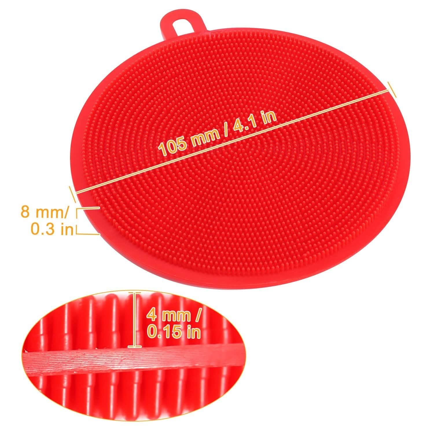 5-Pieces: Kitchen Cleaning Silicone Scrubber