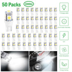 50-Piece: LED Car Light Bulbs
