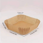 50-Pieces: Disposable Paper Liners For Air Fryer Suitable For 2 - 8 Quarts