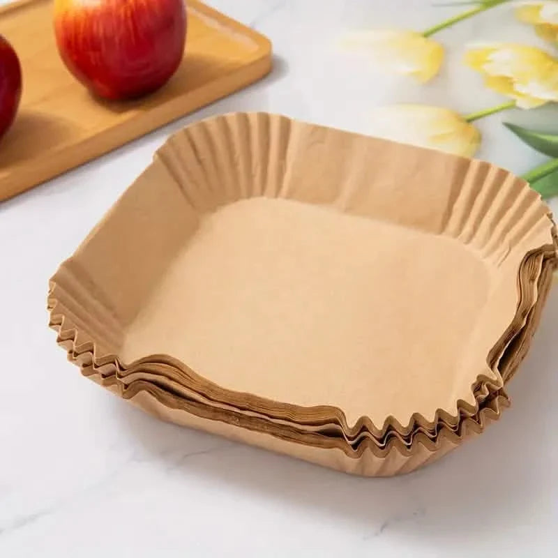 50-Pieces: Disposable Paper Liners For Air Fryer Suitable For 2 - 8 Quarts