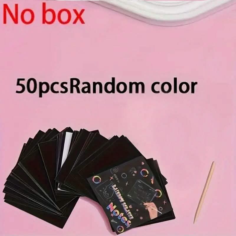 50-Pieces: Rainbow Scratch Art Kit