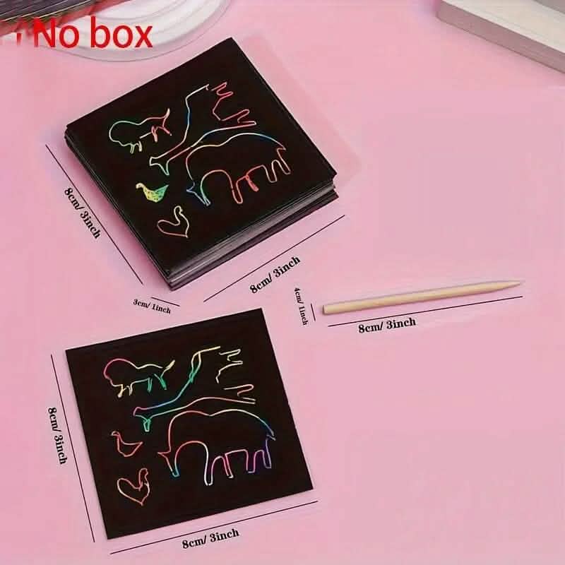50-Pieces: Rainbow Scratch Art Kit