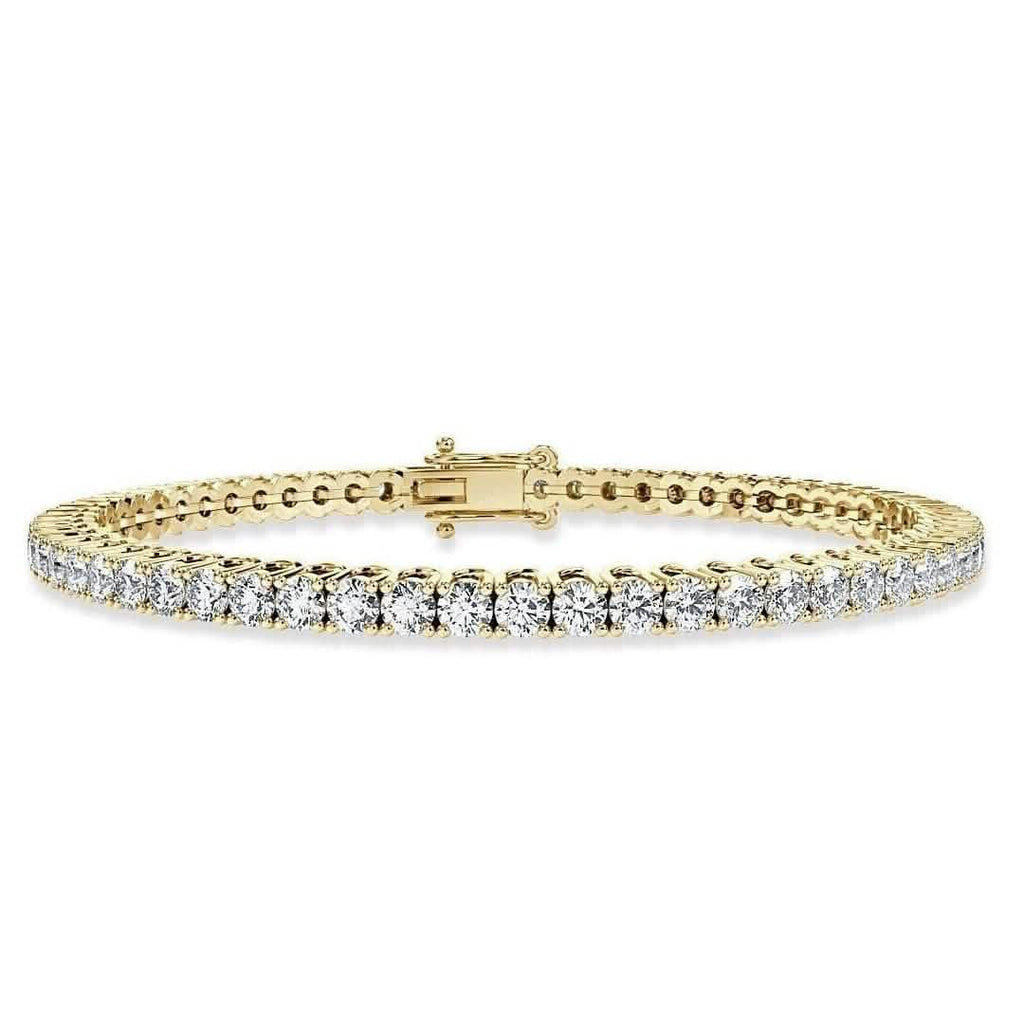 5.00 Ct Top Quality Round Diamond Tennis Bracelet 14K Yellow Gold