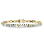 5.00 Ct Top Quality Round Diamond Tennis Bracelet 14K Yellow Gold