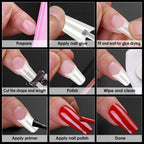 500-Piece: Long False Finger Nails