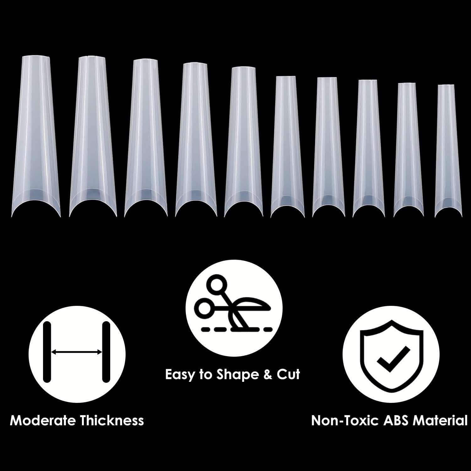 500-Piece: Long False Finger Nails