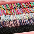 500-Pieces: Cute Elastic Hair Tie Polyester and Spandex Blend