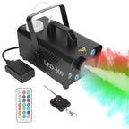 500W Fog Machine 2000CFM Colorful Smoke Machine with 8-Pieces LEDs 5 Lighting Effects 3-Level Brightness