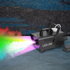 500W Fog Machine 2000CFM Colorful Smoke Machine with 8-Pieces LEDs 5 Lighting Effects 3-Level Brightness