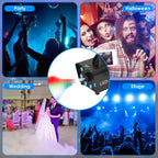 500W Fog Machine 2000CFM Colorful Smoke Machine with 8-Pieces LEDs 5 Lighting Effects 3-Level Brightness