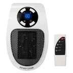 500W Portable Heater Fan Wall Outlet with Remote Control