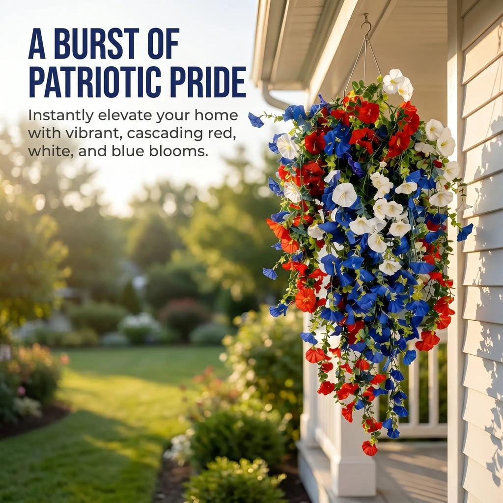 Patriotic Style Hanging Bouquet Ornament for USA 250th Anniversary Festival Decor