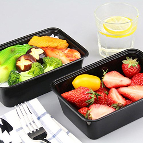 100 Piece: Meal Prep Reusable Containers - BPA-Free - Bento Insulated Lunch Boxes