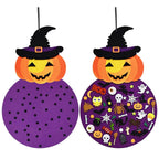 51-Pieces: Felt Pumpkin Witch Hanging Décor