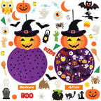 51-Pieces: Felt Pumpkin Witch Hanging Décor